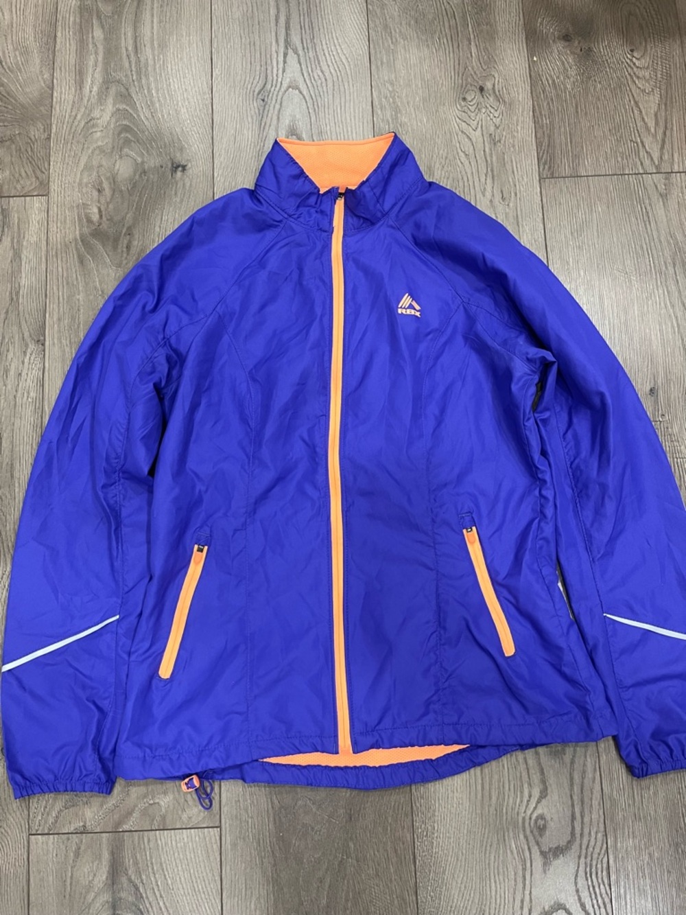 RBX Purple Jacket with Orange Trim Kids Raincoat